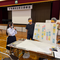 芥見東自主防災研修会で生徒が住民代表として参加！