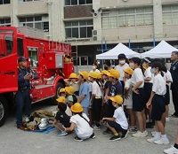 小中合同防災学習　（土曜日等の教育活動）