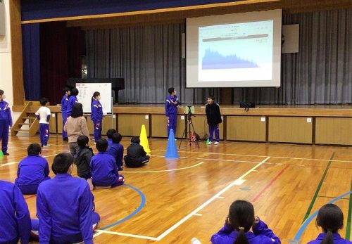 誰が一番大きな声であいさつできるかな！？