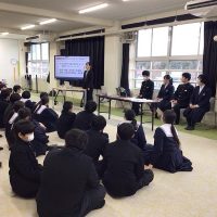 県立岐阜商業の先輩たちから学ぶ　８年生わかあゆ学