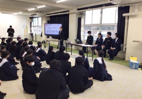 県立岐阜商業の先輩たちから学ぶ　８年生わかあゆ学
