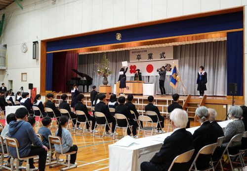 藍川北学園初の卒業式
