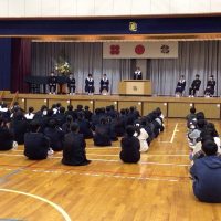 令和８年度の藍川北学園のリーダーを決める立会演説会