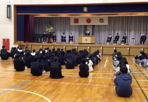 令和８年度の藍川北学園のリーダーを決める立会演説会