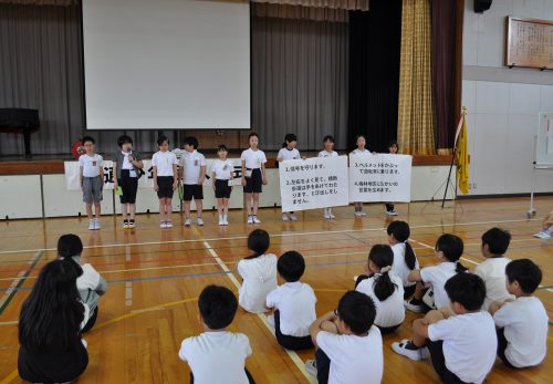 交通少年団入団式（5月19日）