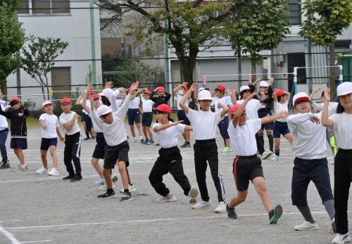 全校ソーラン練習（10月21日）