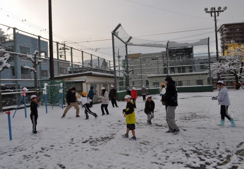 雪で遊びました（1月23日）