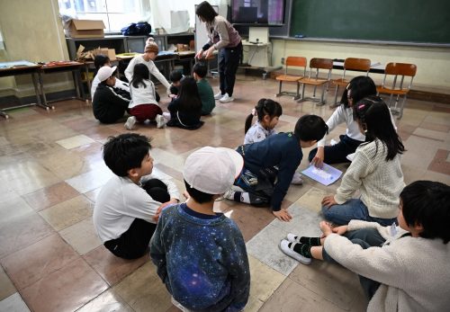 ６年生を送る会リハーサル（2月27日）