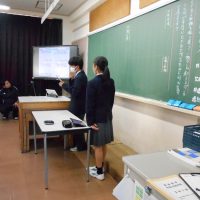 ２－１がCFBに向けた学活の授業公開を行いました