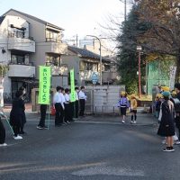 岐阜中央中学校区内「小中合同あいさつ運動」【１１月６日（水）】