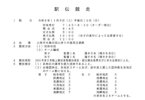 岐阜県中学校総合体育大会駅伝競走の部・第32回岐阜県中学校駅伝競走大会