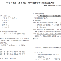 第33回岐阜地区中学校駅伝競走大会