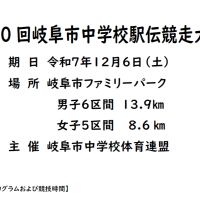 岐阜市中学校総合体育大会駅伝競走の部・第40回岐阜市中学校駅伝競走大会