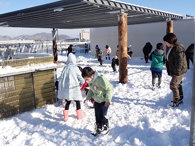 保護中: 屋上での初めての「雪遊び」