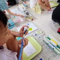 保護中: 【４年図工】絵・鑑賞「絵の具でゆめもよう」