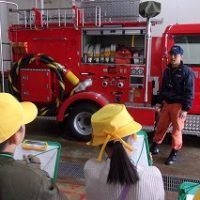 保護中: 【３年生】岐阜中消防署見学
