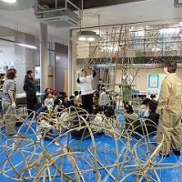 保護中: 【こよみのよぶね】竹の骨組み～大まかな形が見えてきました！