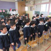 １年間ありがとうございました！　なつめ組（４歳児）