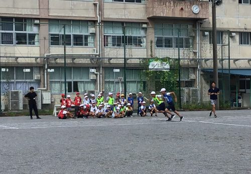 市民運動会でのリレーに向けて