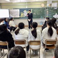 岐阜市長さんが来校されました！