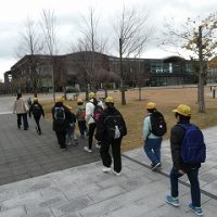 路線バスに乗って、ふれあい教育展を見学に行ったよ！