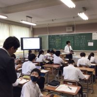 文部科学省の方に授業を見ていただきました