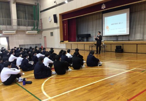 学校防災講話を行いました