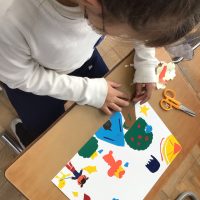 ２年　図画工作科　「たのしくうつして」