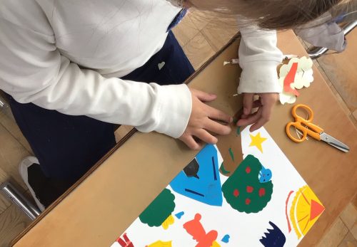 ２年　図画工作科　「たのしくうつして」