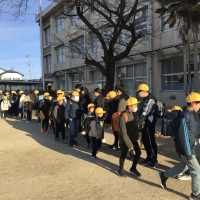 岐阜清流中学校区小中合同あいさつ運動