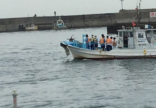 保護中: 活動　漁船クルージング，魚の摑み取り体験