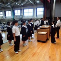 １０月１６日　後期生徒会認証式