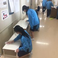 ２月１０日　３年生　立つ鳥活動