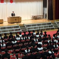 ２月２４日　境川中学校同窓会入会式