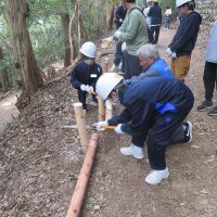 金華山登山道整備ボランティアに参加