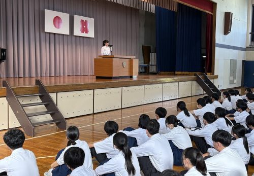 令和６年10月11日（金）　前期最終日　終業式