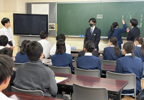 令和７年２月21日（金）　生徒会選挙立候補者の会