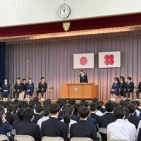 令和７年３月13日（木）　生徒会選挙　立会演説会