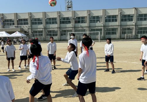 令和７年５月14日（水）　体育大会全校練習＆テント設営