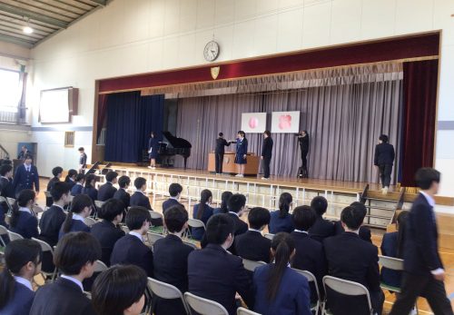 令和８年２月26日（木）　３年生　卒業式練習