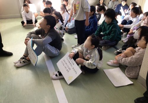 ３月心をつなぐ日の取組（いじめを見逃さない日）