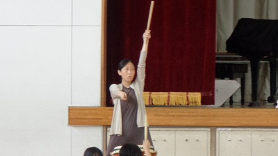 早田太鼓の練習