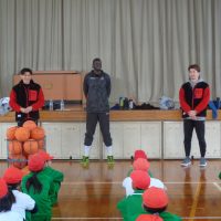 GIFU SWOOPSとバスケをしたよ！（６年生）